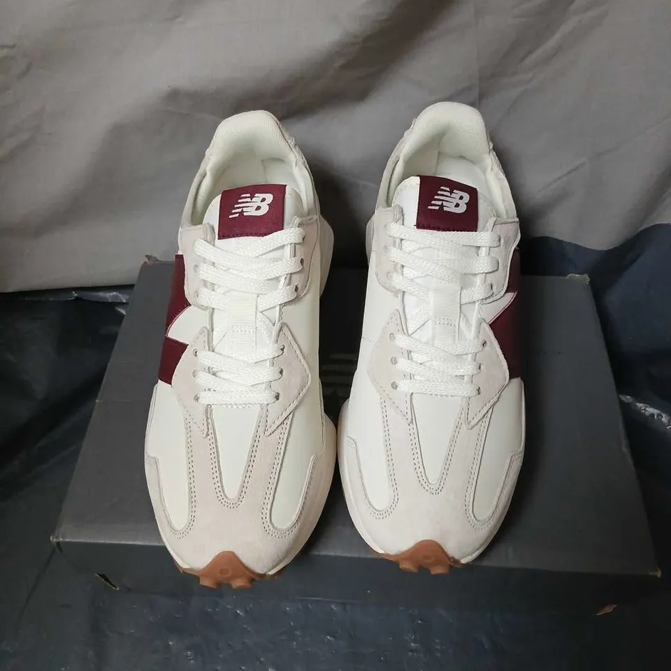NEW BALANCE WS327KA WOMEN'S LIFESTYLE SNEAKERS – WHITE/BURGUNDY, UK 7.5