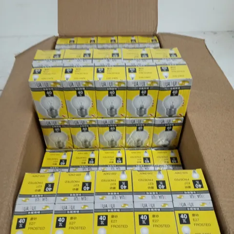 BOX OF APPROXIMATELY 100 40W E27 FROSTED BULBS