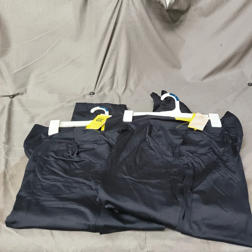 2 X ALL IN MOTION MID RISE JOGGERS BLACK SIZE LARGE WITH TAGS