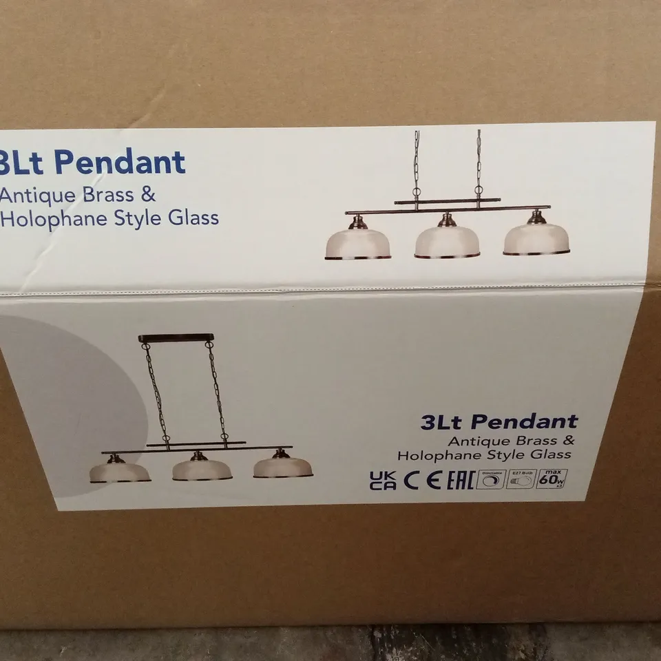 BOXED 3-LIGHT PENDANT LIGHT