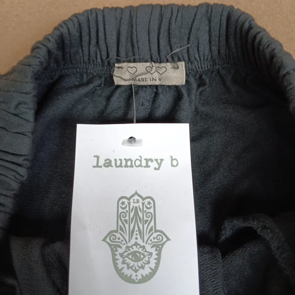 LAUNDRY B NAVY ELASTIC-WAIST TROUSERS