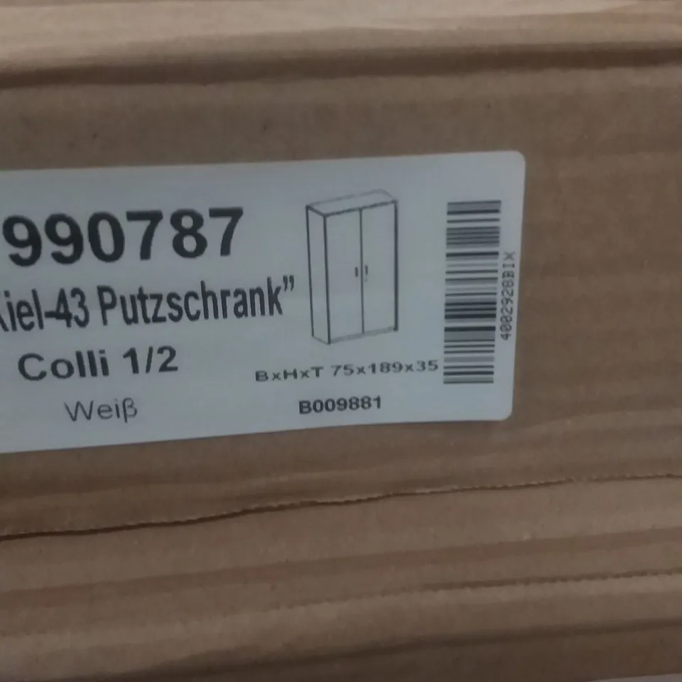 BOXED 2 DOOR WARDROBE 75X189X35CM