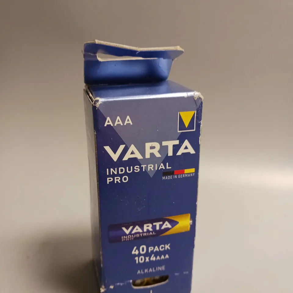 VARTA INDUSTRIAL PRO AAA BATTERIES PACK OF 40