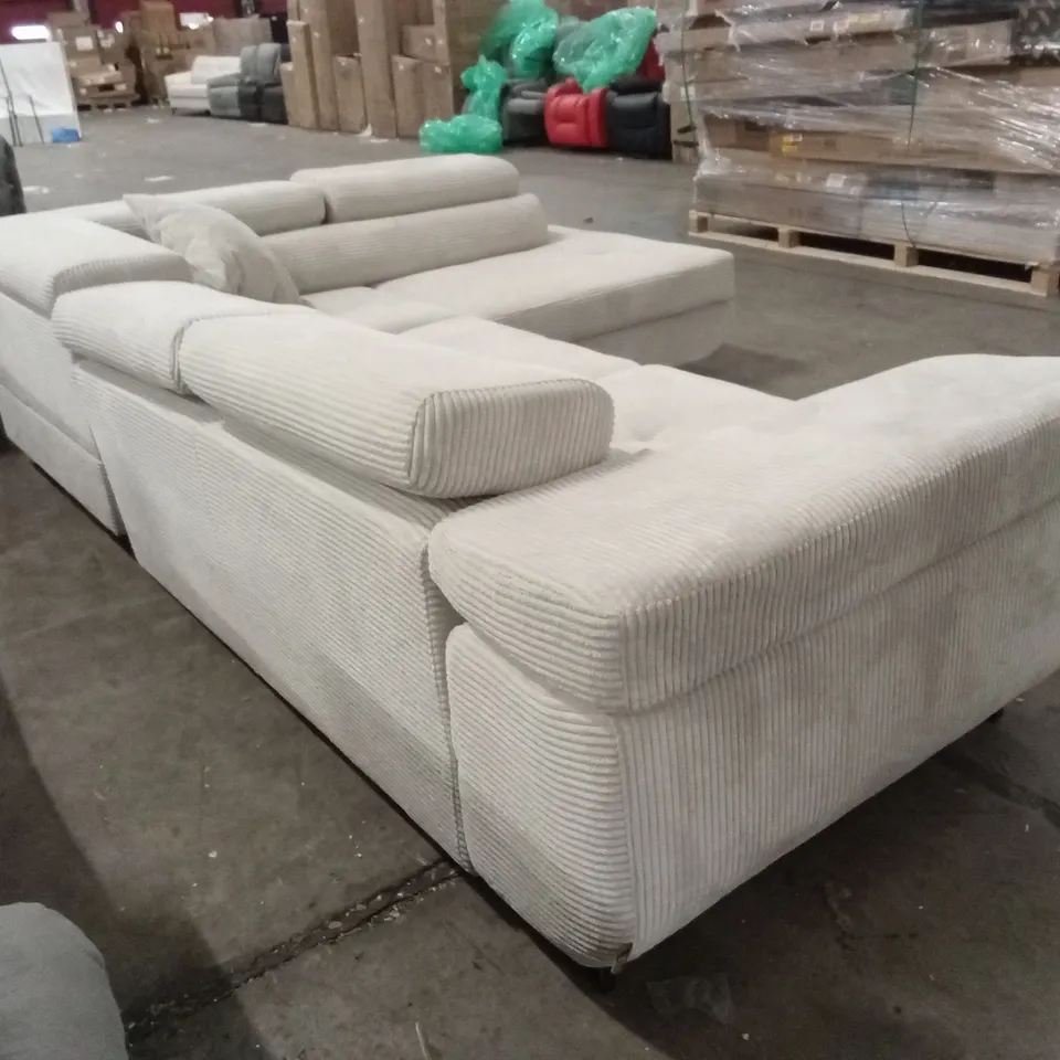 QUALITY DESIGNER FABRIC UPHOLSTERED CORNER SOFA