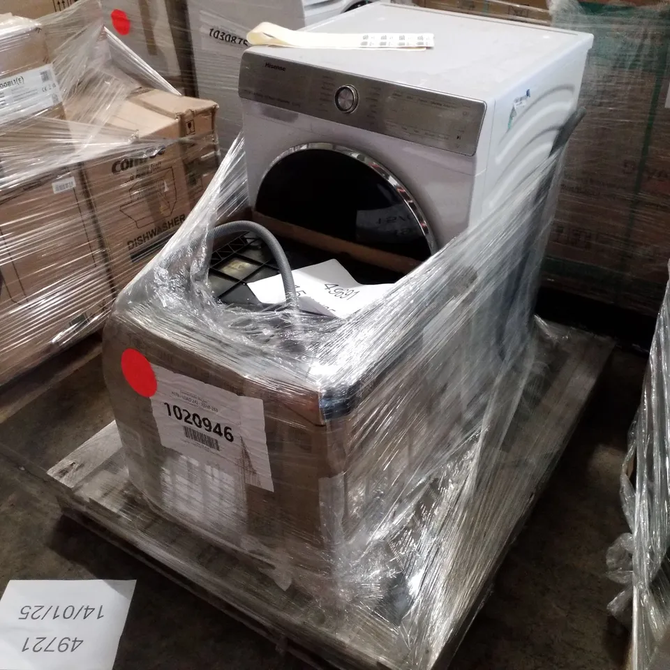 PALLET OF APPROXIMATELY 2 UNPROCESSED RAW RETURN WHITE GOODS TO INCLUDE