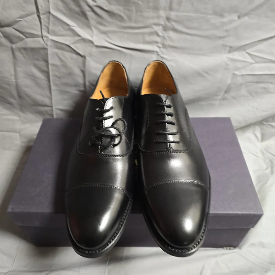 BOXED PAIR OF BERWICK 1707 LEATHER SHOES - UK SIZE 7