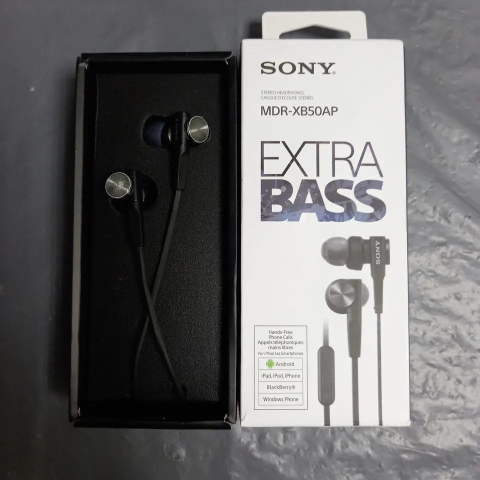 BOXED SONY MDR-XB50AP EXTRA BASS EARPHONES 
