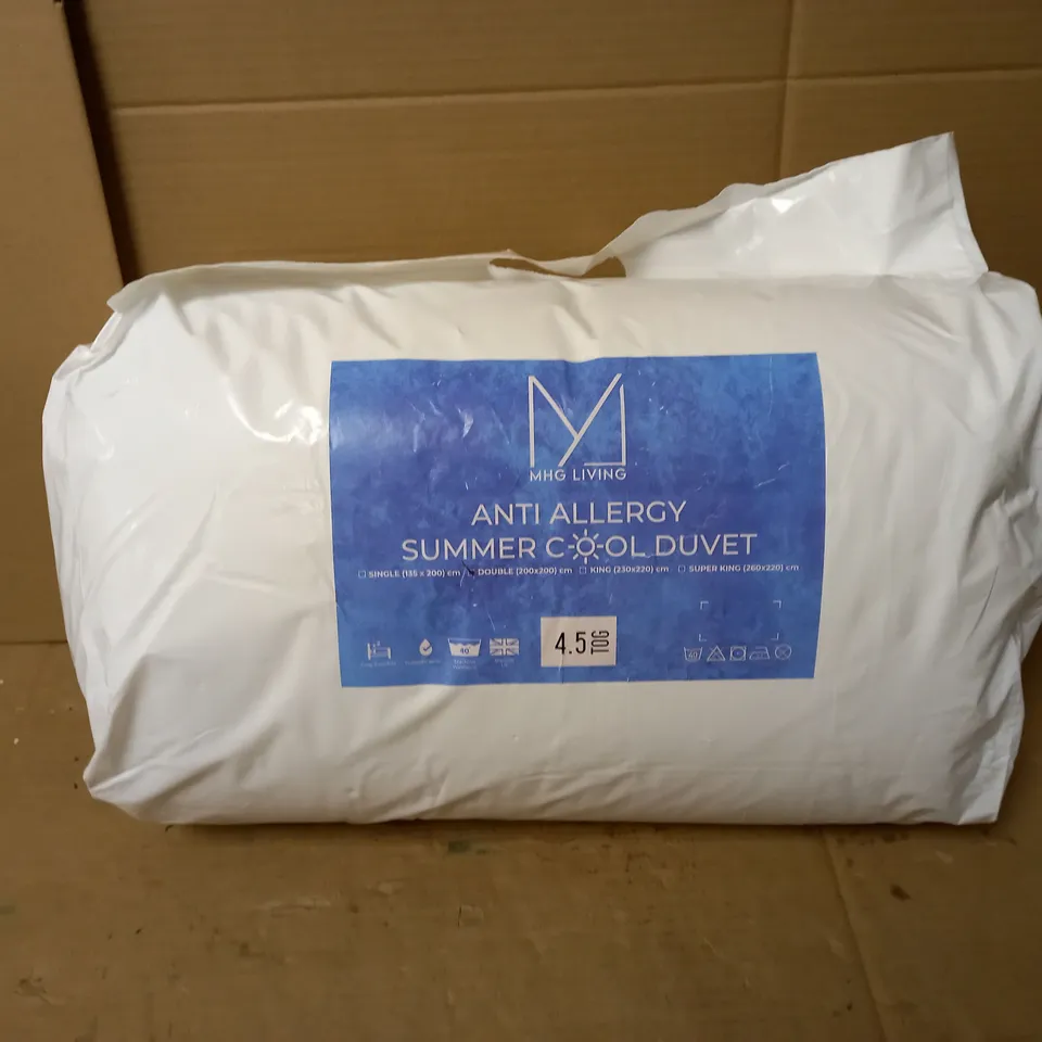 MHG LIVING ANTI-ALLERGY SUMMER COOL DUVET (4.5TOG) DOUBLE SIZE