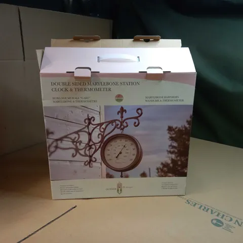 BOXED/PACKAGED DOUBLE SIDED MARYLEBONE STATION COCK AND THERMOMETER