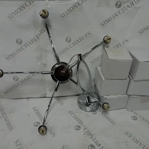 BOXED ENDON LIGHTING ARKIN 5 LIGHT CRYSTAL CHANDELIER CHROME