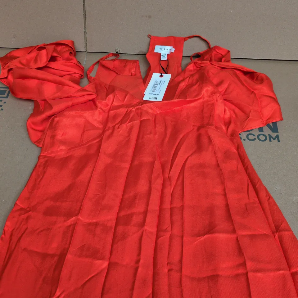 TED BAKER LONDON ORANGE DRESS SIZE 1