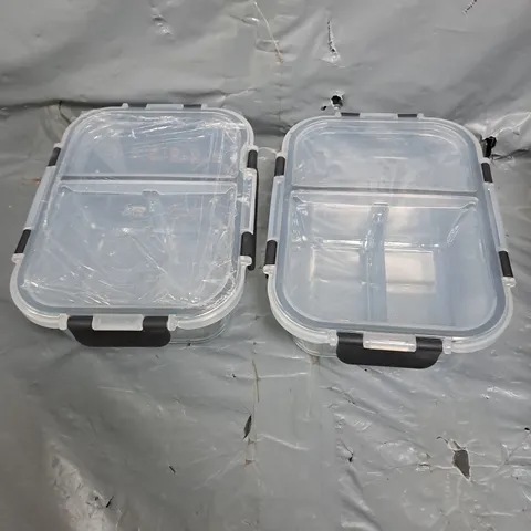 6 X SEALABLE GLASS STORAGE CONTAINERS 