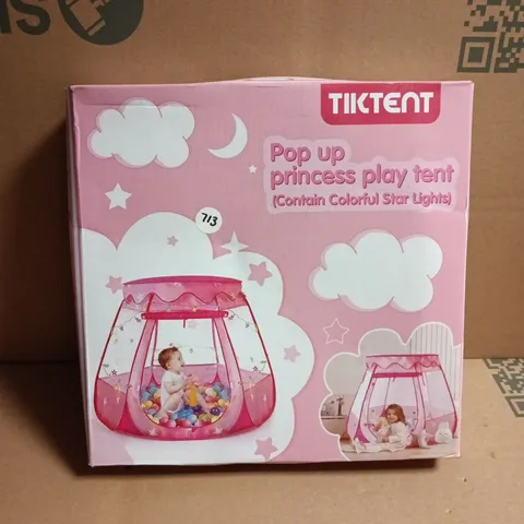 TIKTENT POP UP PRINCESS PLAY TENT WITH STAR LIGHTS – PINK