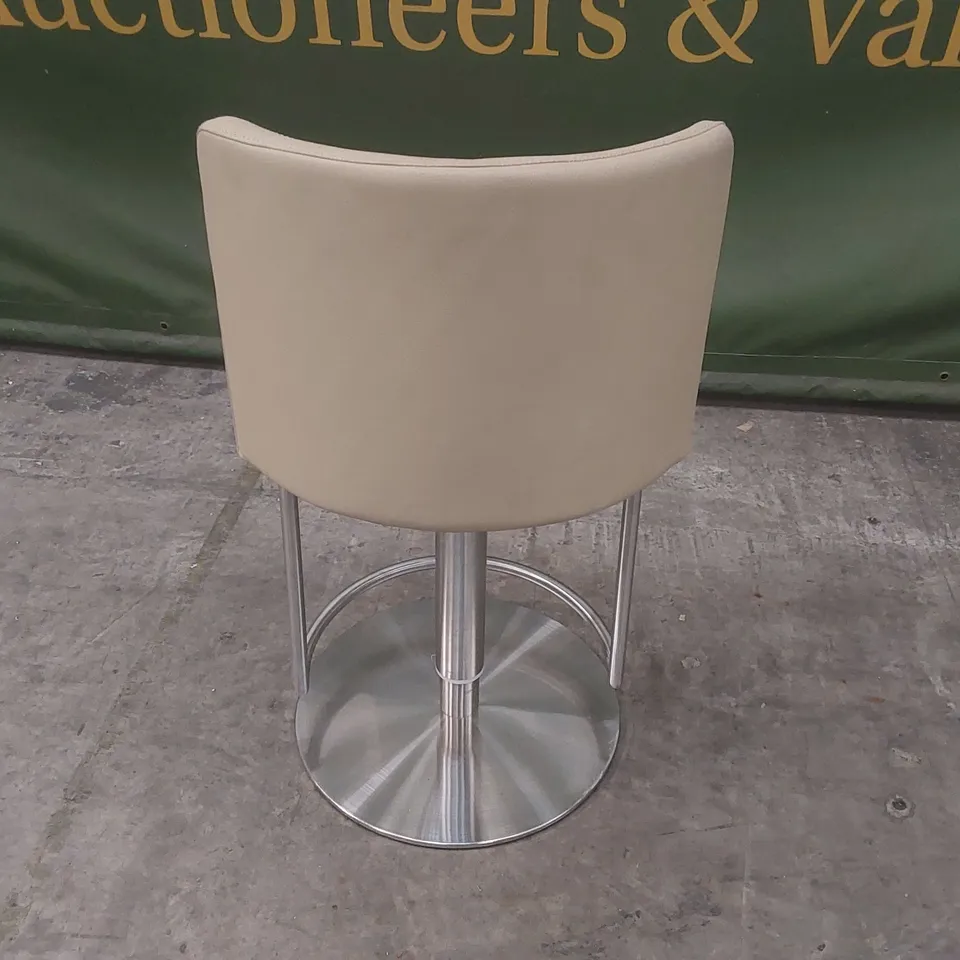 QUALITY DESIGNER MONZA STAINLESS STEEL AND PU LEATHER BAR STOOL