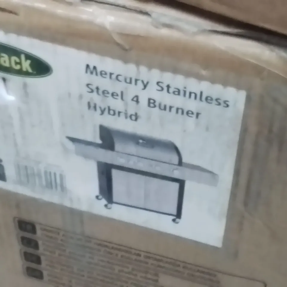 BOXED OUTBACK MERCURY STAINLESS STEEL 4 BURNER HYBRID BARBECUE