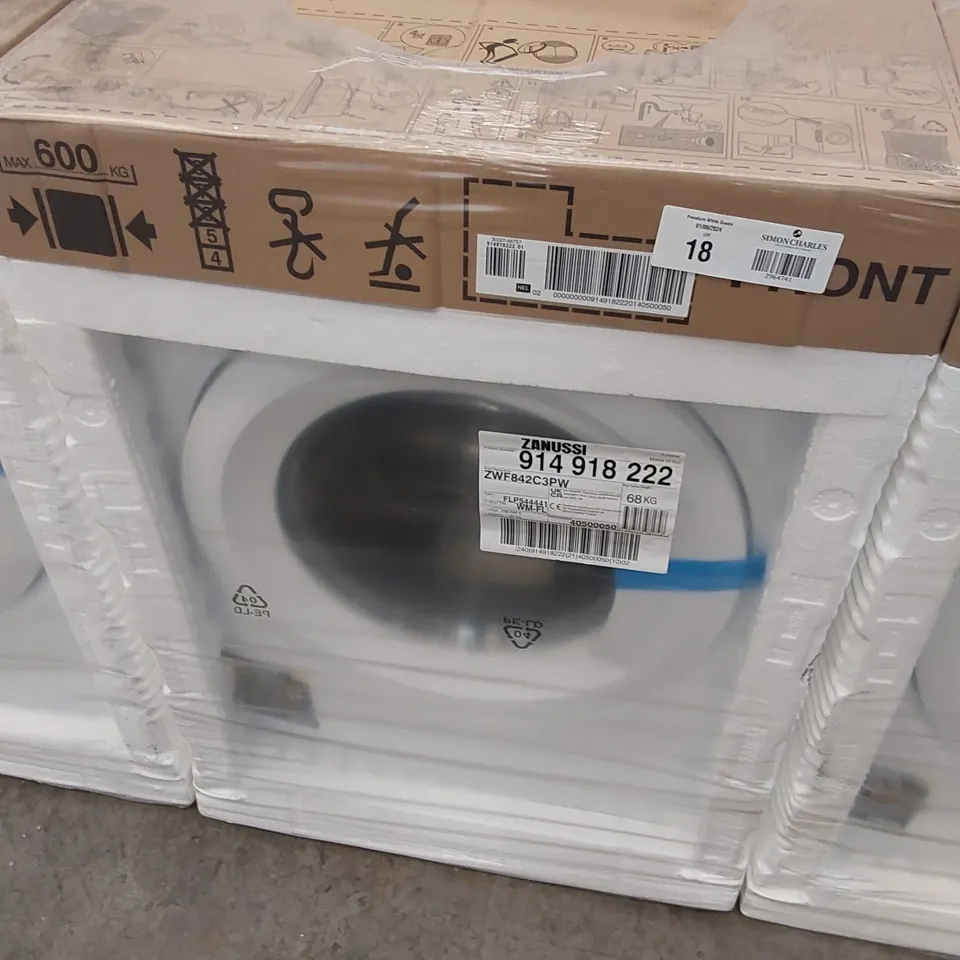 ZANUSSI ZWF842C3PW WASHING MACHINE, 8KG, 1400 SPIN, WHITE, C RATED
