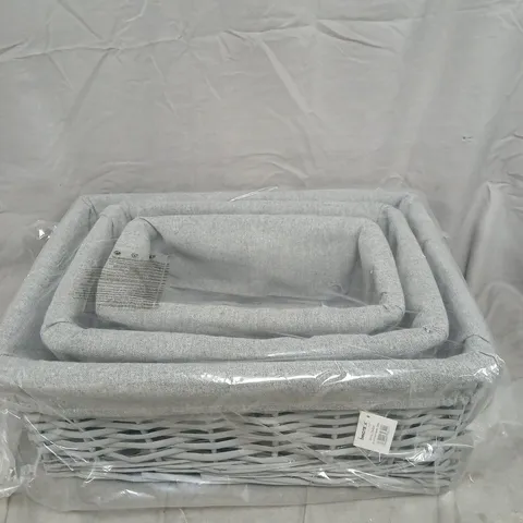 INNOTECK 3 PIECE WICKER BASKET SET 