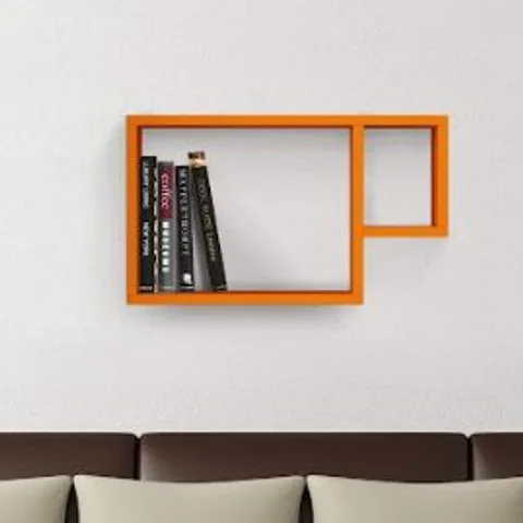 BRAND NEW BOXED ORANGE TWO COMPARTMENT SHELVING UNIT