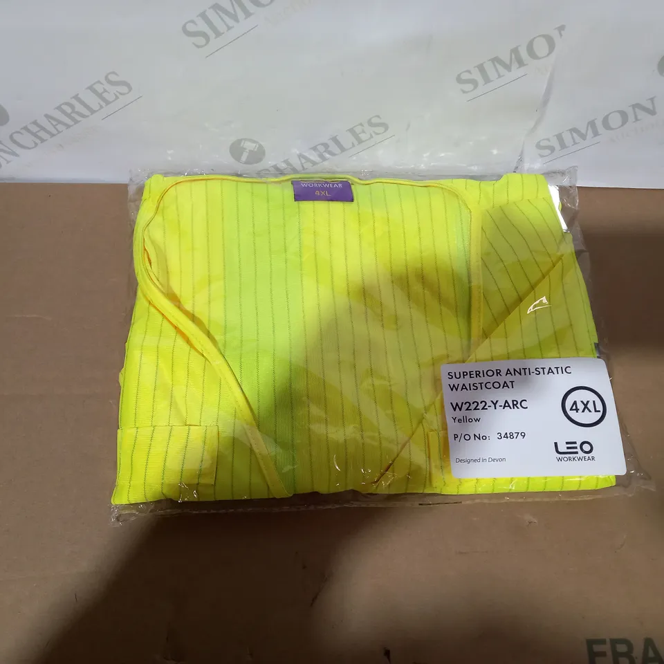 BRAND NEW LEO WORKWEAR SUPERIOR ANTI-STATIC WAISTCOAT - 4XL