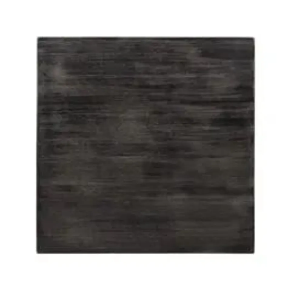 BOXED BOLERO CY969 PRE-DRILLED SQUARE TABLE TOP VINTAGE BLACK 700MM