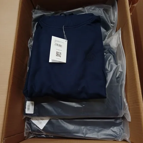 BOX OF APPROXIMATELY 10X BRAND NEW BRASS MONKEY MENS HOODY - BMAW24UNH01 - CORAL // SIZE: M