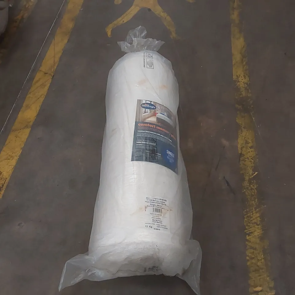 QUALITY BAGGED AND ROLLED SILENTNIGHT COMFORT MEMORY PLUS 90CM SINGLE MATTRESS 