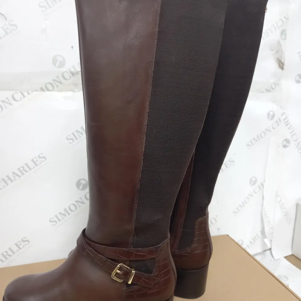 DUNE TILDING BOOT BROWN LEATHER SIZE 5.5 - BOXED