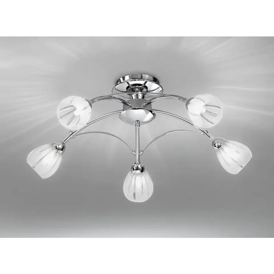 BOXED HORTENSE GLASS FLUSH MOUNT 