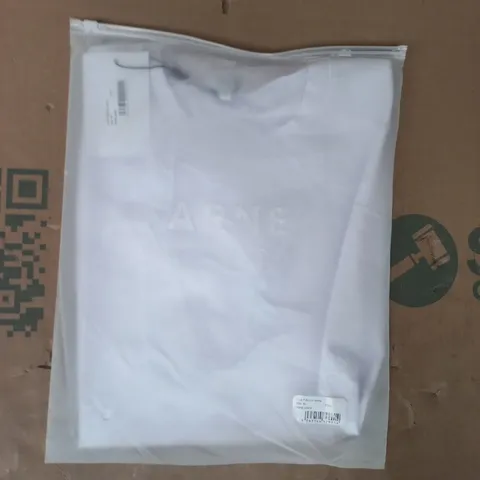 BAGGED ARNE LUXE T-SHIRT IN WHITE SIZE XL