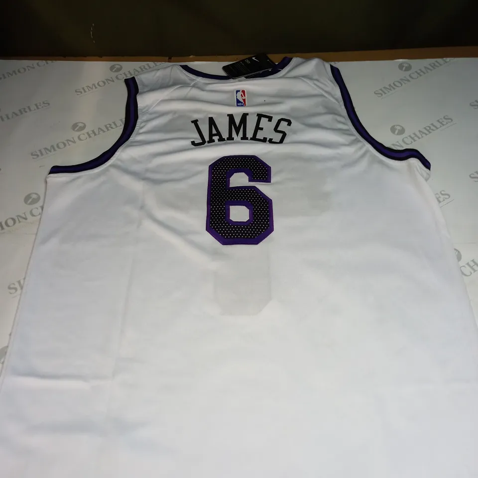 LOS ANGELES LAKERS JERSEY WITH JAMES 6 SIZE XXL