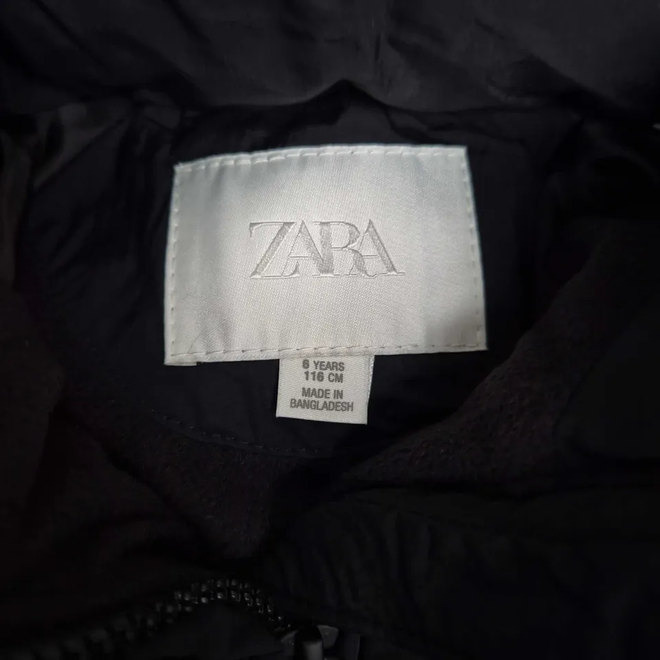 ZARA Kids Puffer Jacket – Black, UK Size 6-7 (6 years / 116 cm)