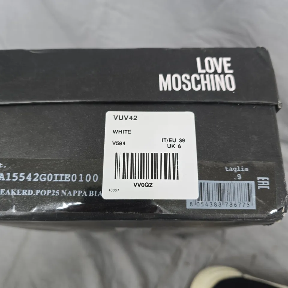 LOVE MOSCHINO SLIP-ON SNEAKERS – BLACK, UK 6 (EU 39)