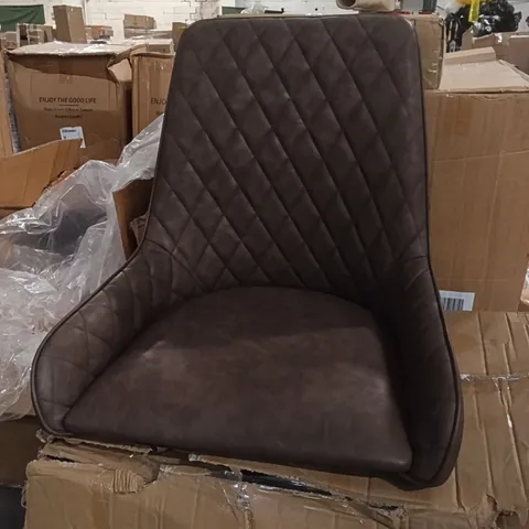 BOXED SET OF 2 FAUX LEATHER DINING CHAIRS