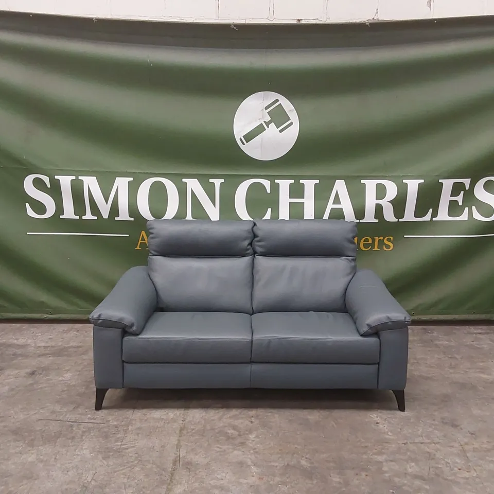 QUALITY DESIGNER ITALIAN MADE OLIVER MAXI 2 SEATER LEATHER SOFA