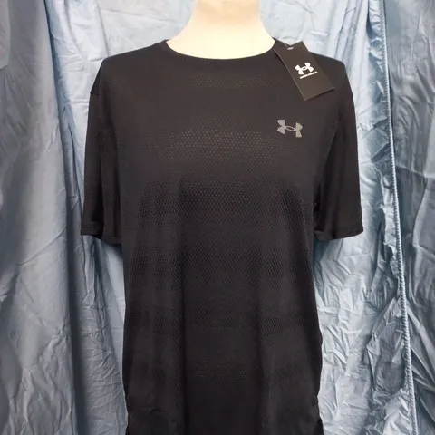 UNDER ARMOUR MENS VELOCITI SS T-SHIRT IN BLACK - L/G/G