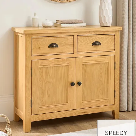 ASHWIN READY ASSEMBLED 2 DOOR, 2 DRAWER MEDIUM SIDEBOARD - CONTAINS SOLID WOOD