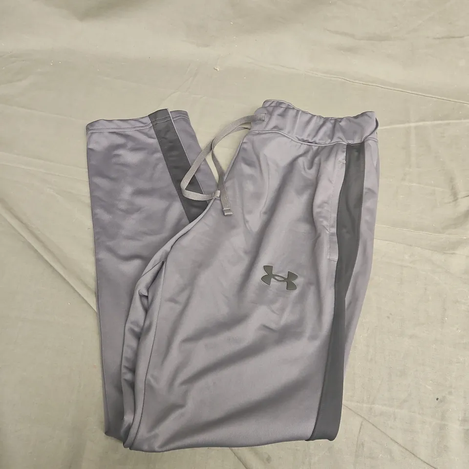 UNDER ARMOUR RIVAL KNIT TRACK SUIT BOTTOMS IN GREY - LARGE