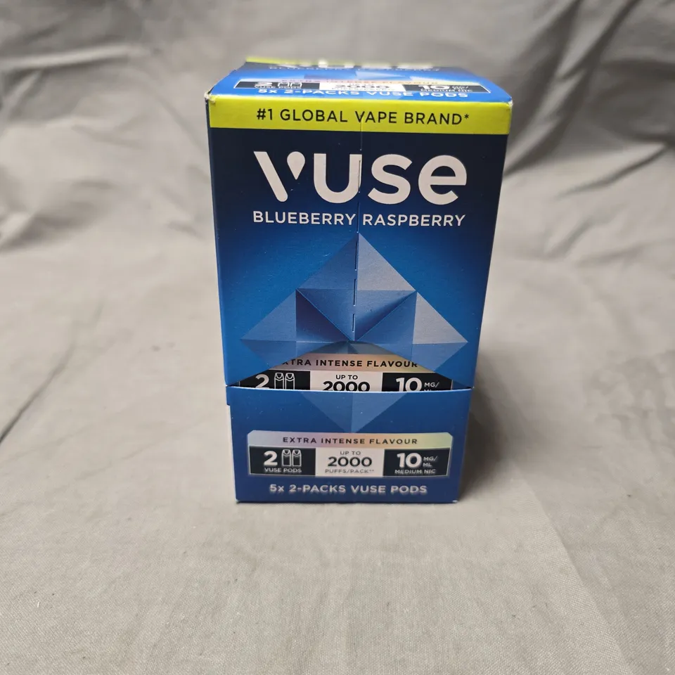 VUSE BLUEBERRY RASPBERRY PODS – 5 X 2-PACKS (10 MG/ML PER POD)
