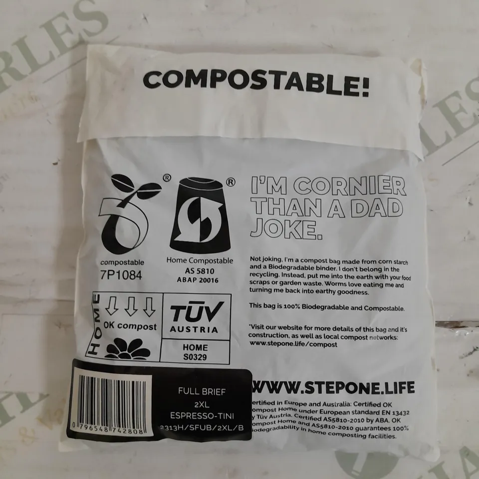SEALED STEPONE FULL BRIEF 2XL ESPRESSO TINI