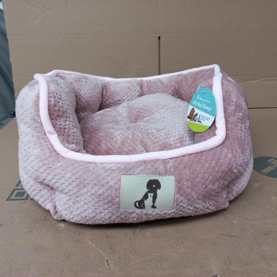 ALLPETSOLUTIONS ALFIE BED RANGE PINK DOG BED TAGGED