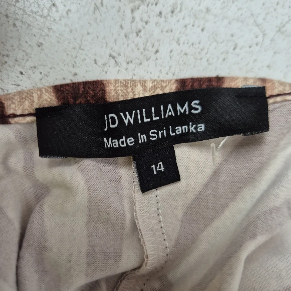 UK 14 JD WILLIAMS ZEBRA PRINT DRESS – MADE IN SRI LANKA