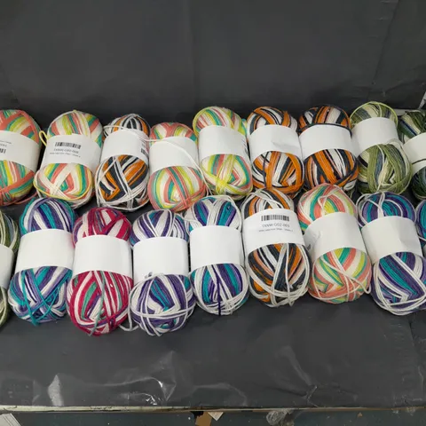 16 ASSORTED COLOURED YARN 