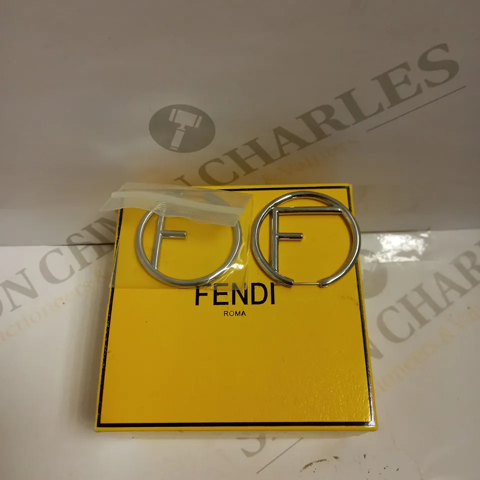 FENDI PAIR OF 2 WOMEN'S SILVER EARRINGS