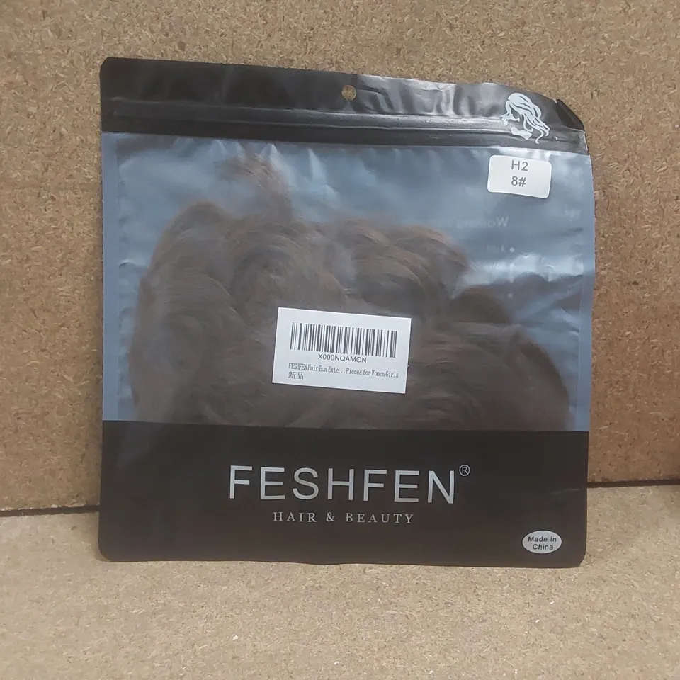 BOX TO CONTAIN A LARGE QUANTITY OF FESHFEN FAUX HAIR BUN EXTENSIONS FOR WOMEN - BROWN