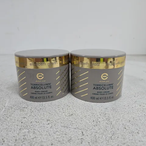 SET OF 2 ELIZABETH GRANT TORRICELUMN ABSOLUTE BODY CREAM 400ML