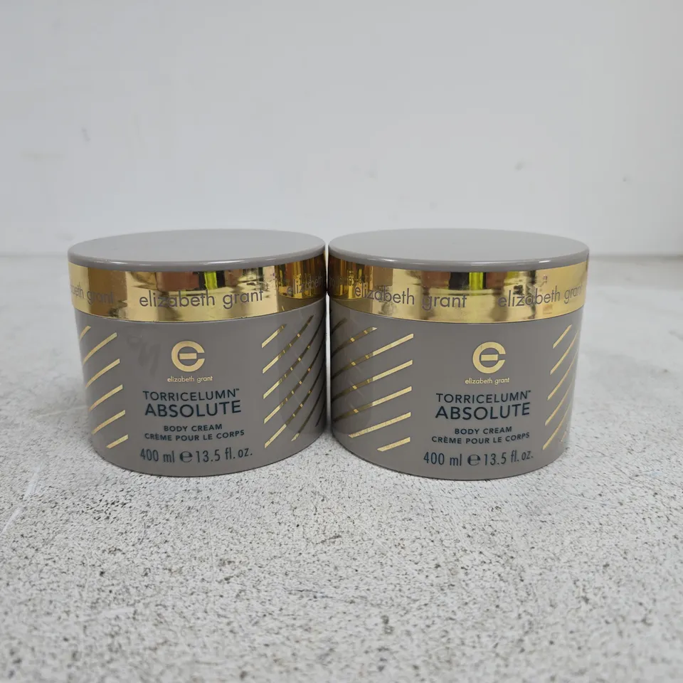 SET OF 2 ELIZABETH GRANT TORRICELUMN ABSOLUTE BODY CREAM 400ML