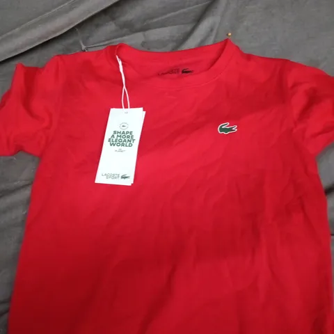 LACOSTE SPORT KIDS' RED T-SHIRT – UK 6 (116 CM / 46 IN)