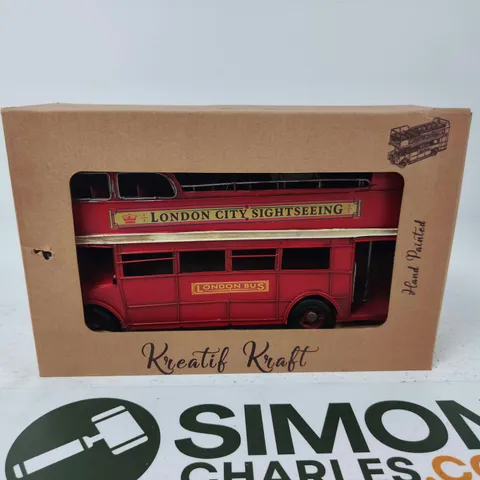 KREATIF KRAFT HAND-PAINTED LONDON CITY SIGHTSEEING DOUBLE-DECKER BUS