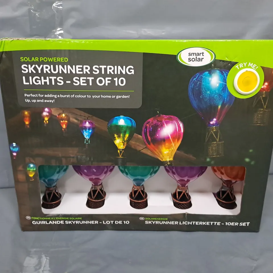 BOXED SMART SOLAR SKYRUNNER STRONG LIGHTS - SET OF 10
