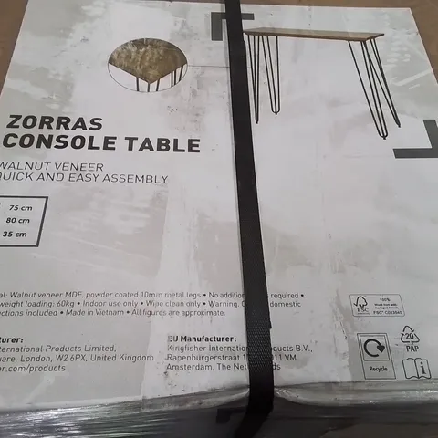 PALLET CONTAINING A LARGE QUANTITY OF BRAND NEW ZORRAS CONSOLE TABLES